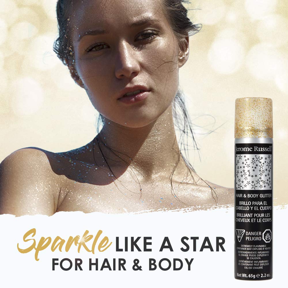 Jerome Russell Hair and Body Glitter Spray - Gold