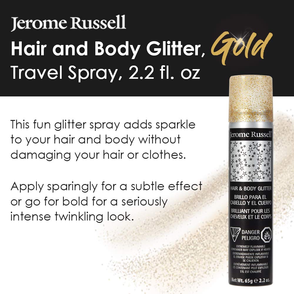 Jerome Russell Hair and Body Glitter Spray - Gold